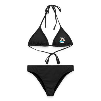 Zwillinge sind geladen, Mama bekommt Zwillinge - Frauen Bikini - Schwarz - Vorne - AI Model Female 172 light (172cm)