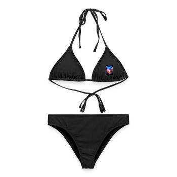 Las Vegas Nevada Affiche de voyage Souvenir Peinture WPA - Bikini femme - noir - Devant - AI Model Female 172 light (172cm)