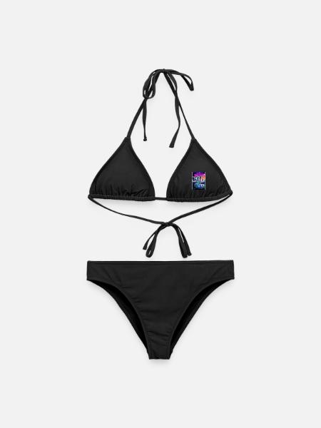 Marina Bay Sands Singapur Reiseposter Souvenir - Frauen Bikini - Schwarz