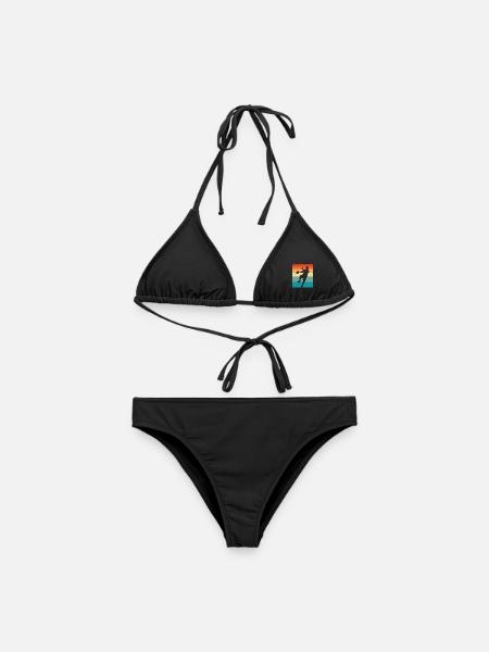 Retro Handball Handballer - Frauen Bikini - Schwarz