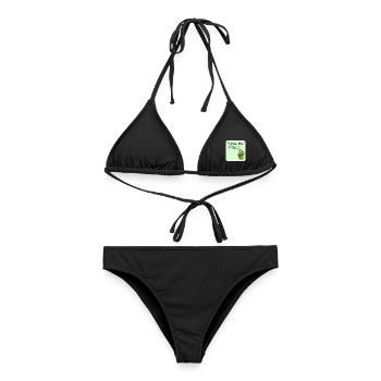 WEIHNACHTSPAUSE GEWÜRZGURKE WEIHNACHTSMANN - Frauen Bikini - Schwarz - Vorne - AI Model Female 172 light (172cm)