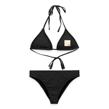voll schön hier - Frauen Bikini - Schwarz - Vorne - AI Model Female 172 light (172cm)