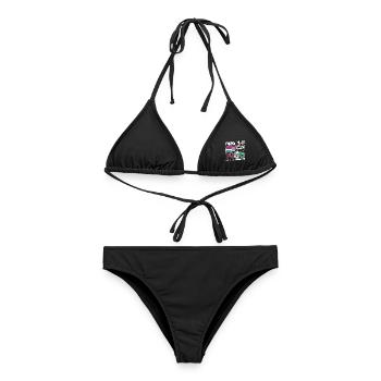 40e anniversaire Rétro Cadeau 1986 - Bikini femme - noir - Devant - AI Model Female 172 light (172cm)
