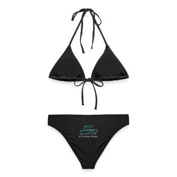 Ne me suivez pas en disant design - Bikini femme - noir - Dos - AI Model Female 172 light (172cm)