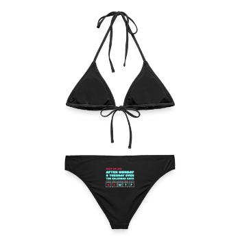 Le calendrier dit WTF - Bikini femme - noir - Dos - AI Model Female 172 light (172cm)