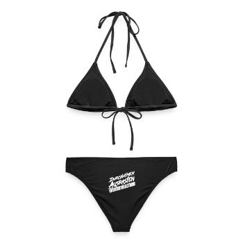 Ausrasten Erlaubt - Frauen Bikini - Schwarz - Hinten - AI Model Female 172 light (172cm)