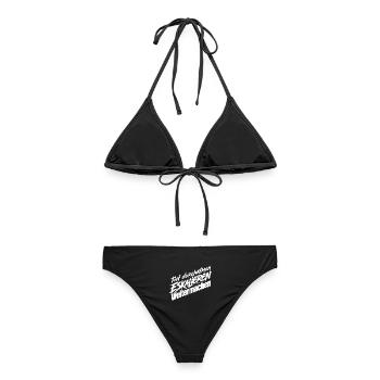 Nerven Behalten - Frauen Bikini - Schwarz - Hinten - AI Model Female 172 light (172cm)