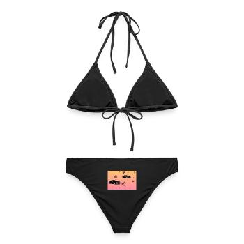 Car - Women's Bikini - black - Back - AI Model Female 172 light (172cm)