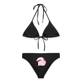Regenbogen - Frauen Bikini - Schwarz - Hinten - AI Model Female 172 light (172cm)