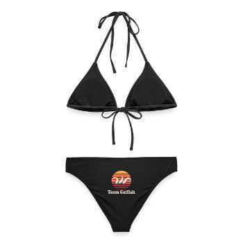 Wels Angeln - Frauen Bikini - Schwarz - Hinten - AI Model Female 172 light (172cm)