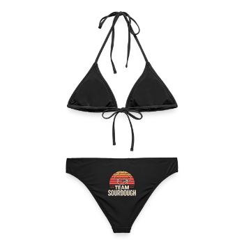 Sauerteig Liebe - Frauen Bikini - Schwarz - Hinten - AI Model Female 172 light (172cm)