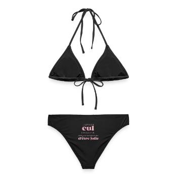 In jeder Hinsicht schön. - Frauen Bikini - Schwarz - Hinten - AI Model Female 172 light (172cm)