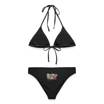 Need Money For Gas  - Frauen Bikini - Schwarz - Hinten - AI Model Female 172 light (172cm)