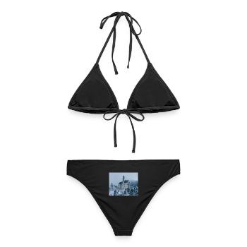 Schloss - Frauen Bikini - Schwarz - Hinten - AI Model Female 172 light (172cm)