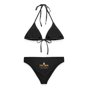 Cool Mom Club – Varsity College Style - Frauen Bikini - Schwarz - Hinten - AI Model Female 172 light (172cm)