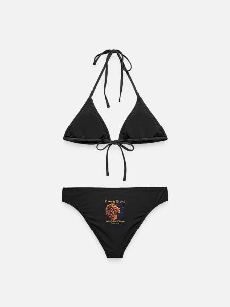 Löwe Bibelvers Christlich - Frauen Bikini - Schwarz