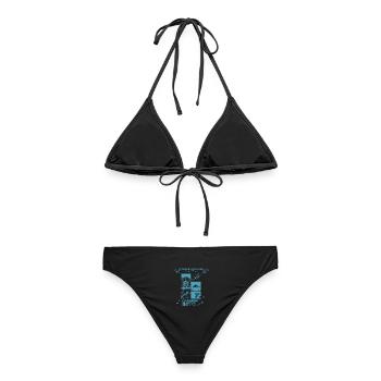 Kyoto Blütenzeit Zeitlose Blüte - Frauen Bikini - Schwarz - Hinten - AI Model Female 172 light (172cm)
