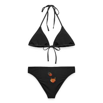Fearless Meatball vs. Spaghetti - Frauen Bikini - Schwarz - Hinten - AI Model Female 172 light (172cm)