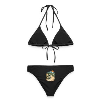 Gravel Abenteuer - Frauen Bikini - Schwarz - Hinten - AI Model Female 172 light (172cm)