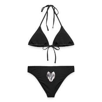 Ailes d’ange - Bikini femme - noir - Dos - AI Model Female 172 light (172cm)