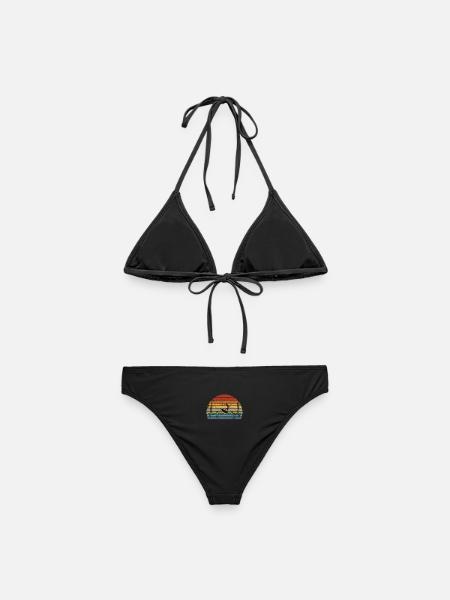 Surfen Surfing Retro - Frauen Bikini - Schwarz