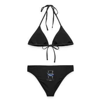 Trésor précieux de la Manta de l’Océan - Bikini femme - noir - Dos - AI Model Female 172 light (172cm)