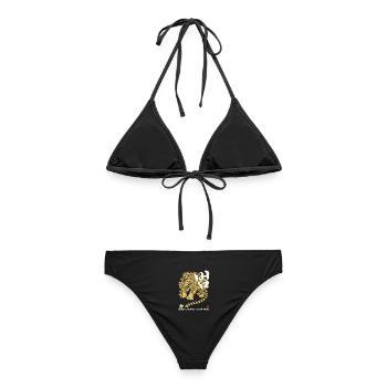 Goldener koreanischer Tiger - Frauen Bikini - Schwarz - Hinten - AI Model Female 172 light (172cm)