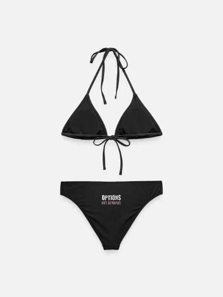 Options Not Demands PDA Neurodivergent Autonomie - Frauen Bikini - Schwarz