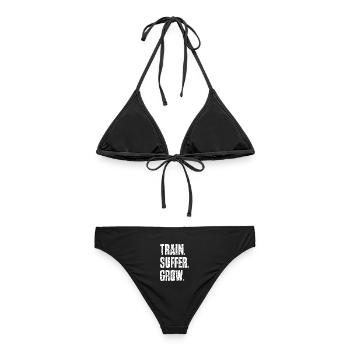 Devise Train Suffer, Grow Grunge - White - Bikini femme - noir - Dos - AI Model Female 172 light (172cm)