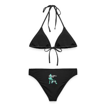 Kettlebell Stärke Bear Attitude - Frauen Bikini - Schwarz - Hinten - AI Model Female 172 light (172cm)