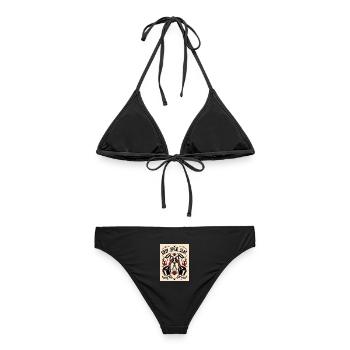 Grip Spin Slay Heeled Tattoo - Frauen Bikini - Schwarz - Hinten - AI Model Female 172 light (172cm)