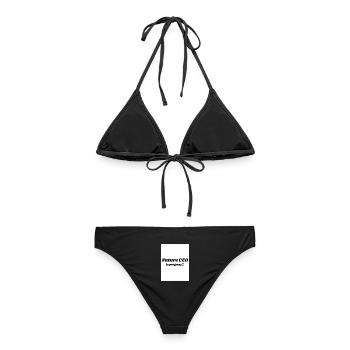 Conception de vaccins pour les PDG tournée vers l’avenir - Bikini femme - noir - Dos - AI Model Female 172 light (172cm)