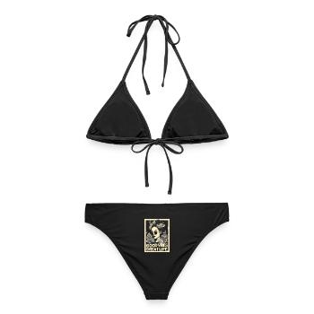 Vibes great Life tattoo - Frauen Bikini - Schwarz - Hinten - AI Model Female 172 light (172cm)