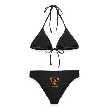 Lucky 7: Lebe, um zu fahren - Frauen Bikini - Schwarz - Hinten - AI Model Female 172 light (172cm)