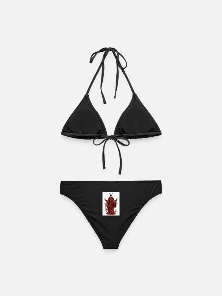 Karmesinrote Augenbindende Entität Halloween - Frauen Bikini - Schwarz