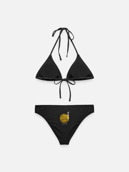 Royal Dragon of Korea – Korean Royal Calligraphy - Frauen Bikini - Schwarz