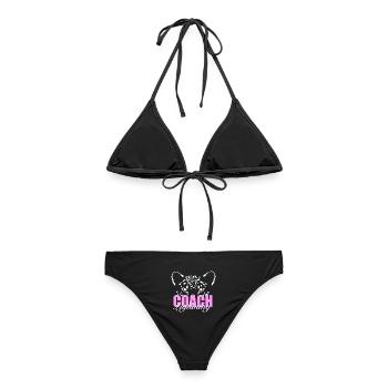 Lightning Coaches T-Shirt  - Frauen Bikini - Schwarz - Hinten - AI Model Female 172 light (172cm)
