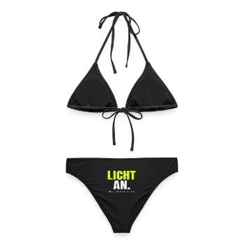 Licht an. – Matthäus 5,14 - Frauen Bikini - Schwarz - Hinten - AI Model Female 172 light (172cm)