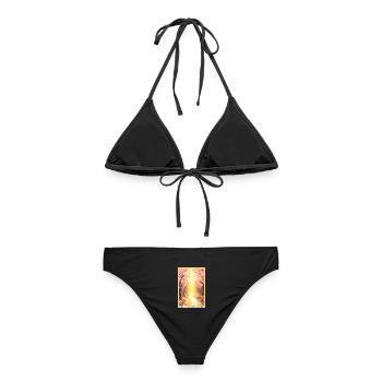 Golden Beacon in Cherry Grove - Women's Bikini - black - Back - AI Model Female 172 light (172cm)