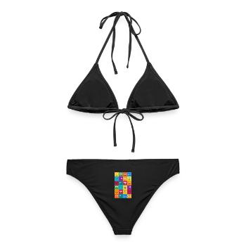 Motivation - Frauen Bikini - Schwarz - Hinten - AI Model Female 172 light (172cm)
