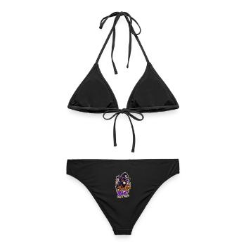 ⚫ Trick or Treat - I came for the Candy - Dark - Frauen Bikini - Schwarz - Hinten - AI Model Female 172 light (172cm)