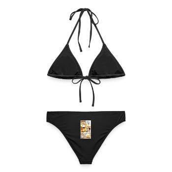 SONNE IST SCHEIßE(N) - Comic - Frauen Bikini - Schwarz - Hinten - AI Model Female 172 light (172cm)