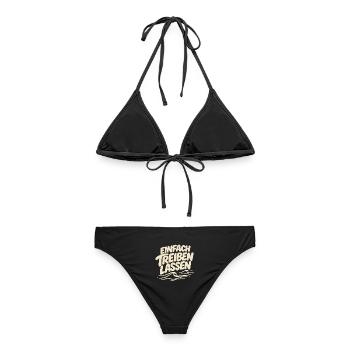 Einfach treiben lassen - Schön locker - Frauen Bikini - Schwarz - Hinten - AI Model Female 172 light (172cm)