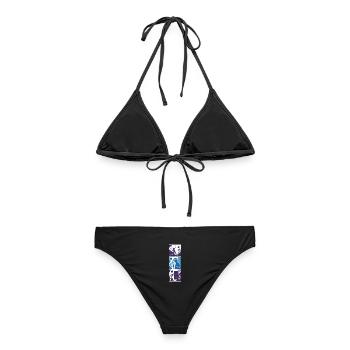 TENNIS WORLD - Tennis AI généré - Bikini femme - noir - Dos - AI Model Female 172 light (172cm)