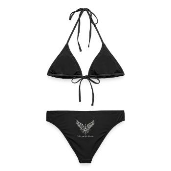 Follow Your Own Direction Winged Compass Travel  - Frauen Bikini - Schwarz - Hinten - AI Model Female 172 light (172cm)
