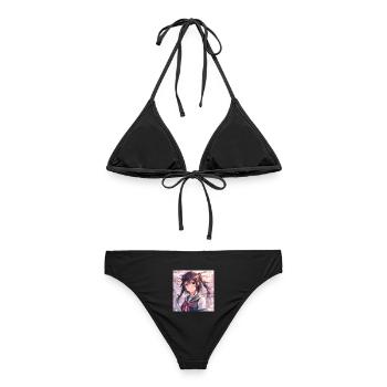 Cherry Blossom School Uniform - Women's Bikini - black - Back - AI Model Female 172 light (172cm)