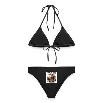 J'peux pas j'ai match - Bikini femme - noir - Dos - AI Model Female 172 light (172cm)
