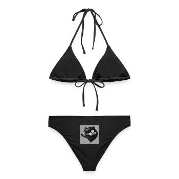 Grizzly Wildnis - Frauen Bikini - Schwarz - Hinten - AI Model Female 172 light (172cm)