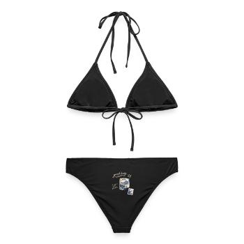 Good Boy Freiheit Reise-Stempel - Frauen Bikini - Schwarz - Hinten - AI Model Female 172 light (172cm)
