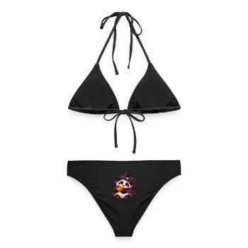 Pand'halloween süßer Panda - Frauen Bikini - Schwarz - Hinten - AI Model Female 172 light (172cm)